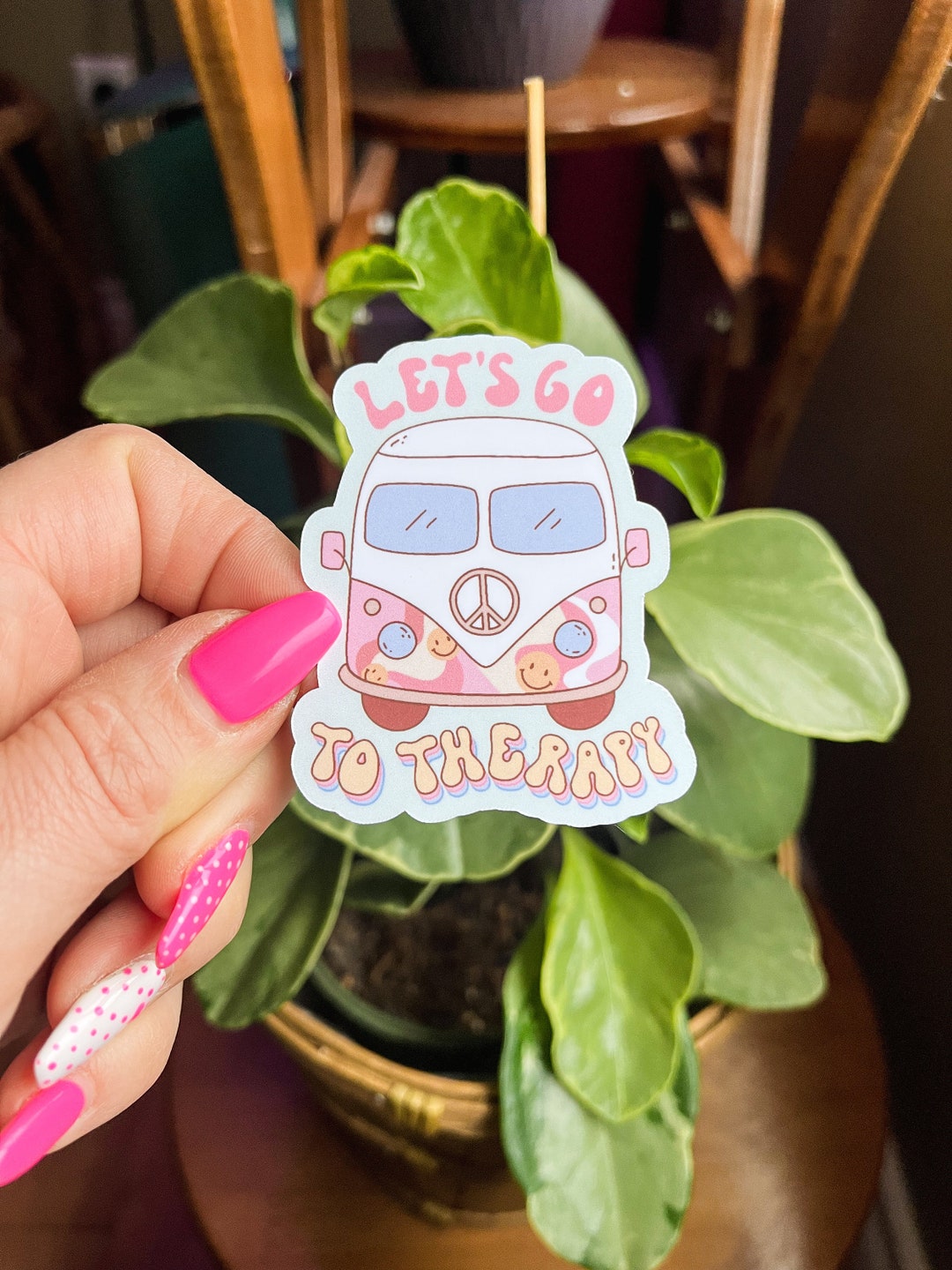 Lets Go to Therapy Van Sticker, Water Bottle Sticker, Laptop Sticker ...