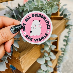 Not all disabilities are visible Sticker, Water bottle sticker, Laptop Sticker, Weather-Proof Die-Cut Vinyl Decal. Neurodivergent, ADHD