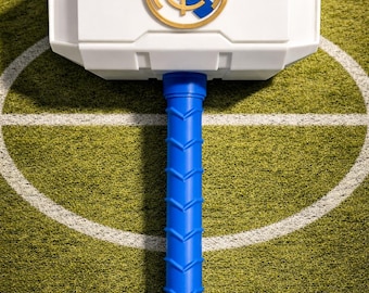 3D Printed Thor Hammer Inspired By Soccer Football Themed Team Worldwide Clubs and National Teams Display with Stand