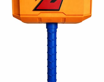 3D Printed Thor Hammer Dragon Ball Z Anime Edition Power-Inspired Collectible Display with Stand