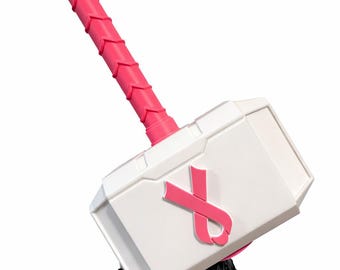 3D Printed Thor Hammer Support Ribbon Edition Custom Awareness Color Collectible Display with Stand Made to Order