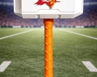NFL Throwback Inspired Thor Hammer – 3D Printed Football Team Hammer w/ Stand | Fan Collectible Display Decor