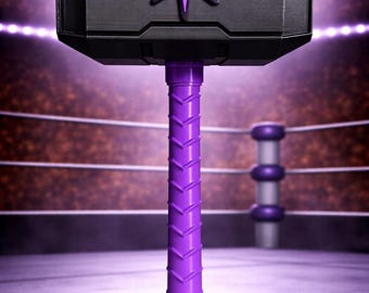 3D Printed Thor Hammer – Wrestler Theme Inspired | Custom Collectible with Display Stand