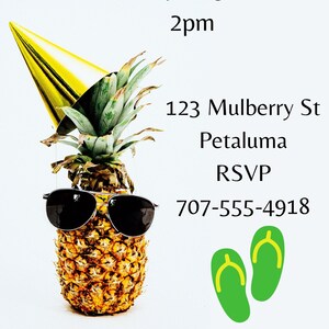 Pool Party Invitation, Sibling Party Invitation, Neighborhood Party Invite, Invitation Template, Editable Template, Digital Download