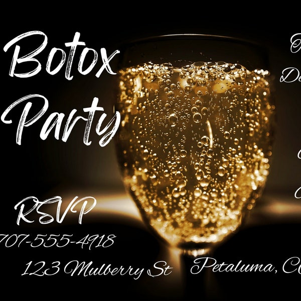 Botox Party Invitations Etsy