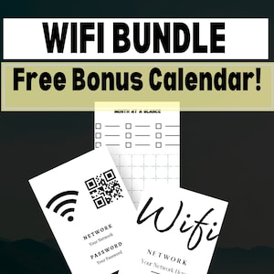 Wifi Password Sign, Lobby Wifi Sign, Restaurant Wifi Sign, Rental Wifi Sign, Office Wifi Sign, Waiting Room Wifi Sign, Cafe Wifi Sign