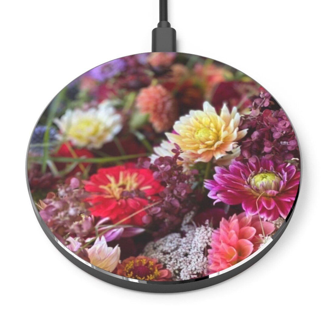 Floral Design Wireless Charger Floral Phone Charger Flower Charger 
