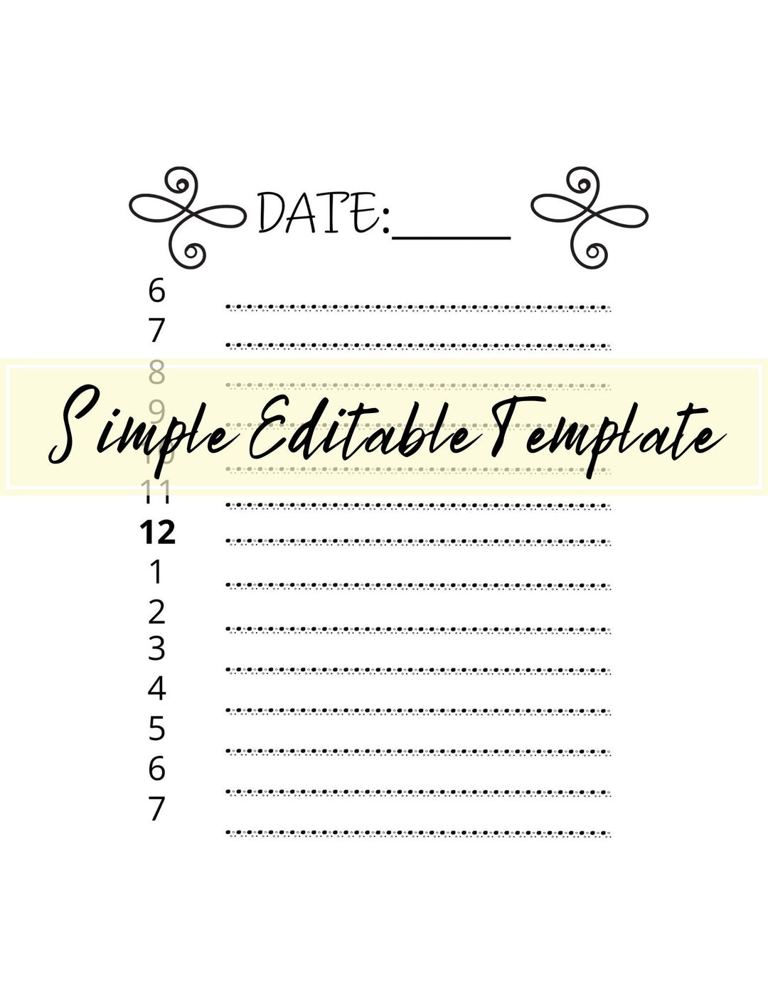 Day at A Glance Hourly Planner Printable Calendar - Etsy