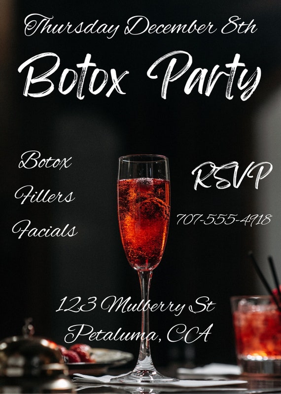 Botox Party Invite Template Printable & Digital Evite Etsy
