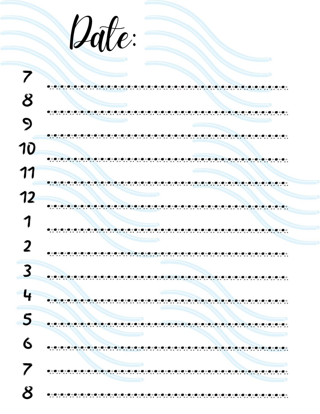 Day at A Glance Hourly Planner Printable Calendar - Etsy