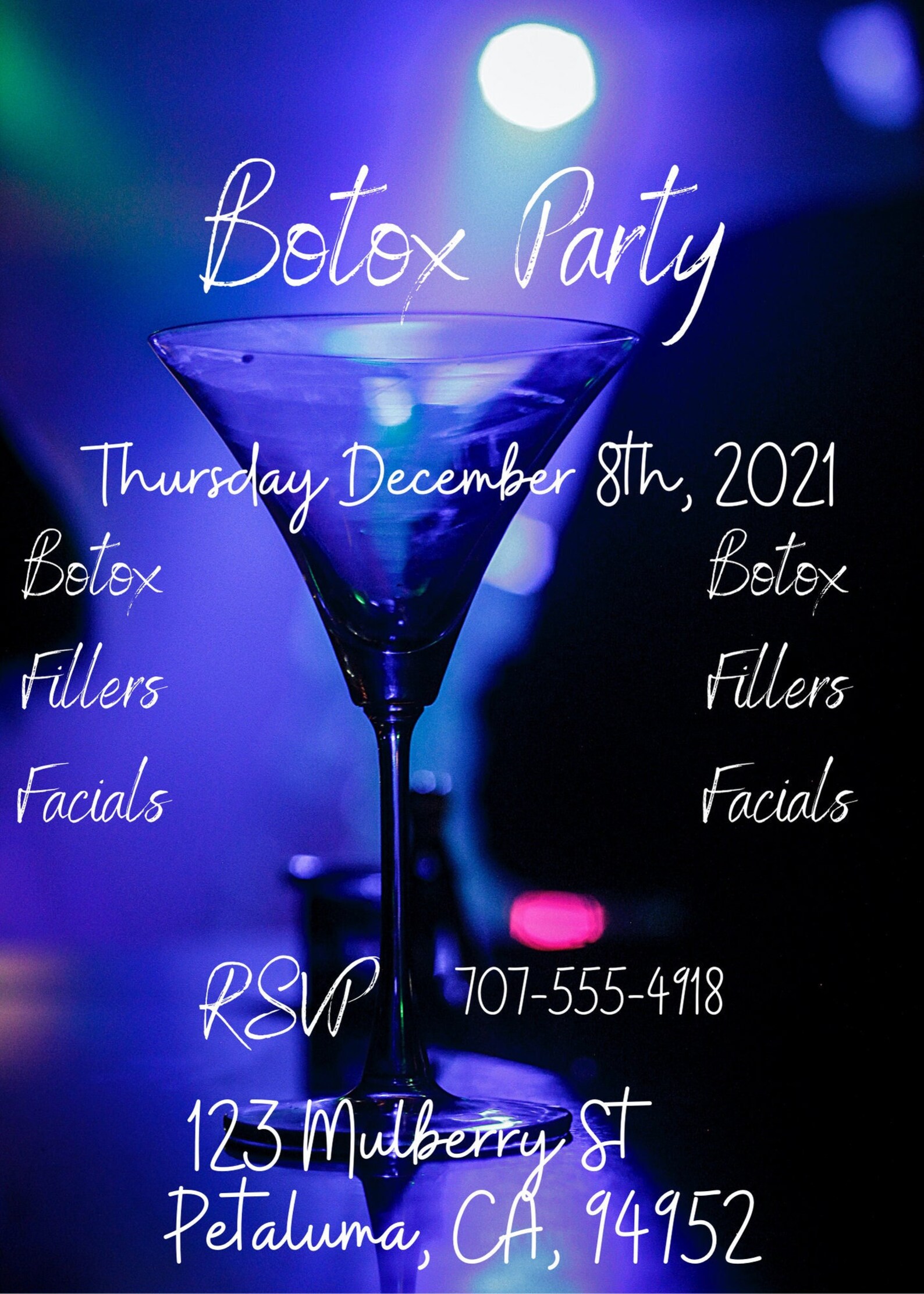 Botox Party Invitation Printable Editable Digital Template Etsy