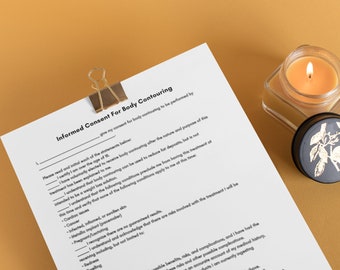 Body Contouring Consent Form, Medical Consent Form, Aesthetician Consent Form, Nurse Consent Form, Medical Spa Consent Form, Med Spa Form