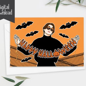 BTS Jungkook Halloween Card Letter Size A4 pdf Instant Download