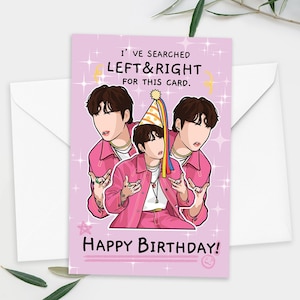 BTS Jungkook &quot;Left & Right&quot; Birthday Card in 4x6 with a Free Envelope JK