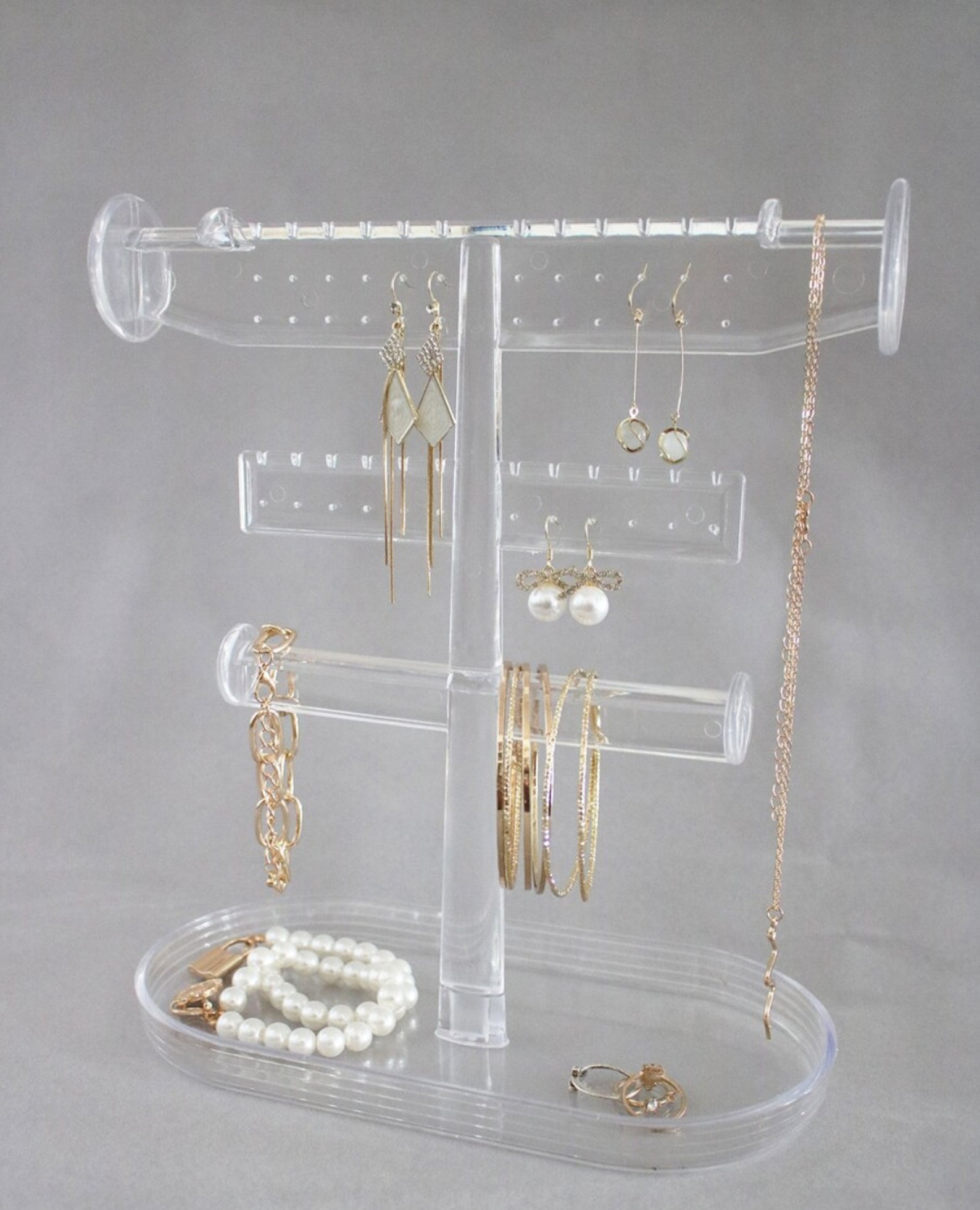 Clear Jewelry Organizer Rack Etsy