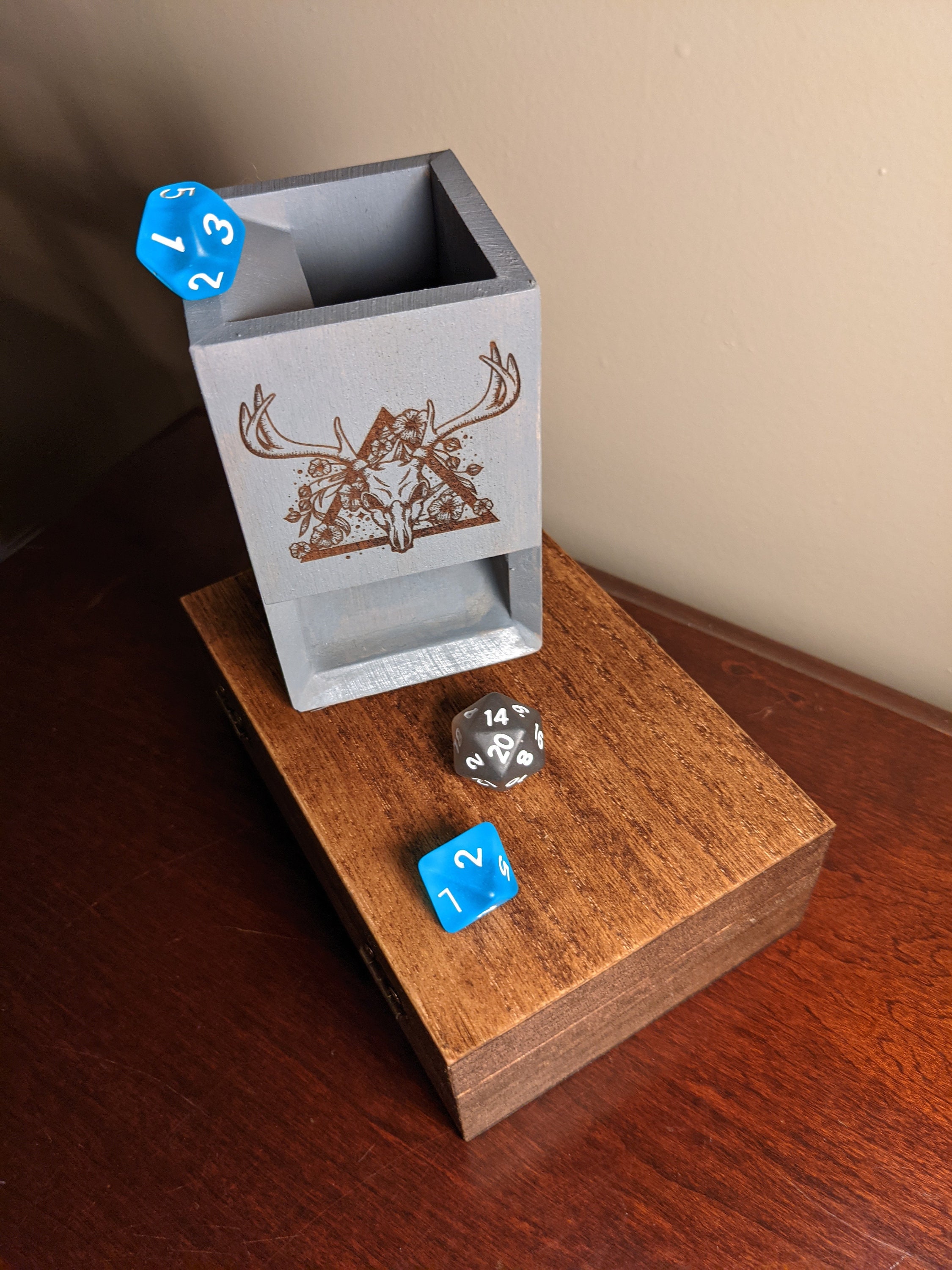 Handmade Wooden Dice Tower Etsy