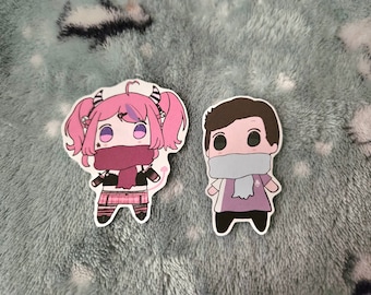 Vtuber Ironmouse and Connor stickers