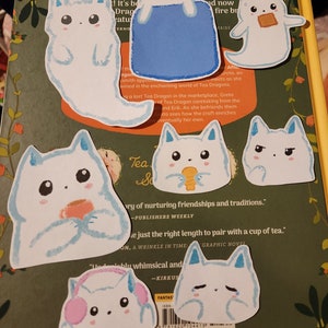 Pegatinas de gato fantasma para Halloween