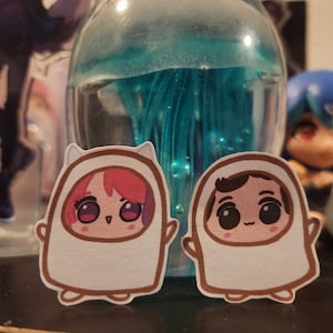 Vtuber Vshojo Naklejki Iron Mouse i Connor Ghost