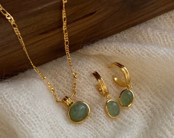 Green Jewelry Set - Etsy