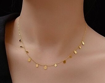 925 Sterling Silver Enameled Moon Back 2 Strand Bar Chain Necklace Pendant Charm Multi Layer Fine Jewelry For Women Gifts For Her 925 Sterling Silver Enameled Moon Back 2 Strand Bar Chain Necklace Pendant Charm Multi Layer Fine Jewelry For Women Gifts For Her
