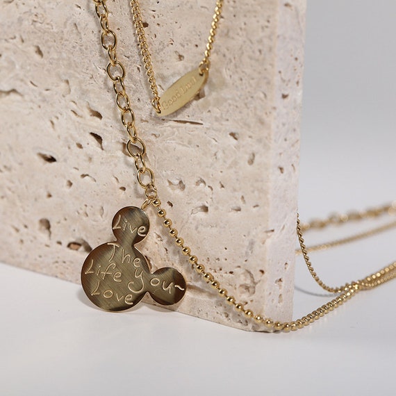 Mickey pendant shop gold