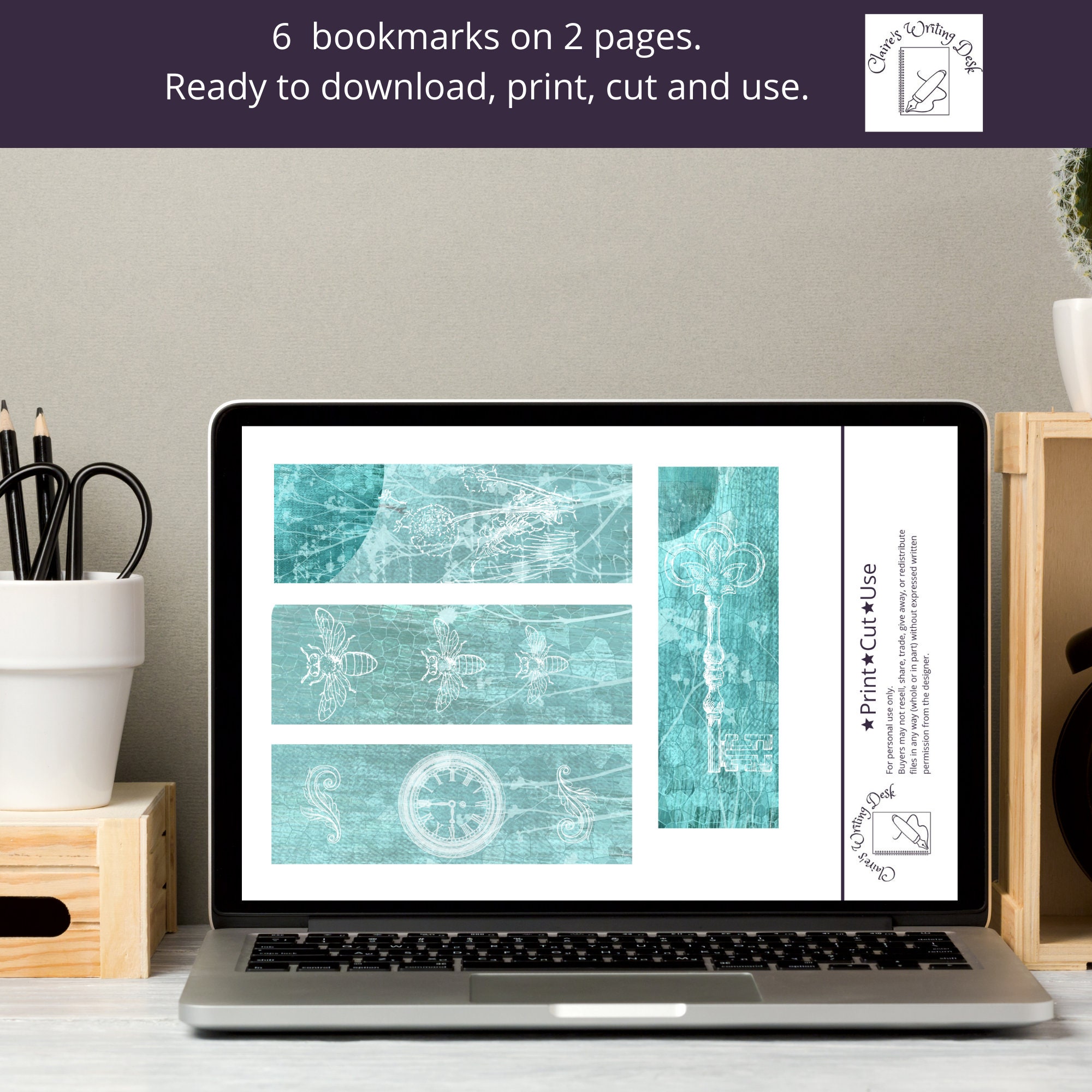 Green Printable Bookmarks, Aesthetic Bookmarks for Teacher Gifts, Gifts ...