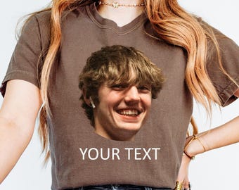 Comfort Colors® Custom Face T-Shirt | Personalized Photo & Text Tee
