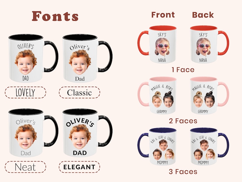 Custom Mug, Mug From Photo, Baby Face Mug, Mug With Kids Photo, Gift for Family, Mother’s Day, Father’s Day, Coffee Gift New Parents image 6