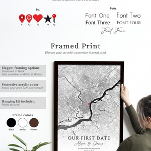 Set of 3 Custom Map Prints, Any Location, Map Print, Custom City Map, Map Poster, Personalized City, Custom Map Gift, Art image 10