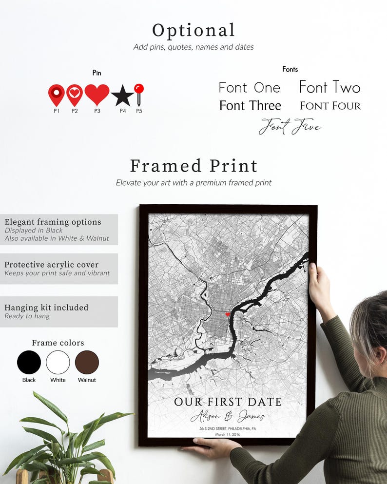 Set of 3 Custom Map Prints, Any Location, Map Print, Custom City Map, Map Poster, Personalized City, Custom Map Gift, Art image 10