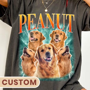 Comfort Colors® Custom Vintage 90s T-Shirt, Personalized Retro Bootleg Shirt, Pet Photo on T-shirt, 90s rap group bootleg shirt