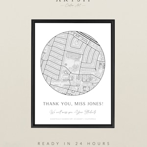 Farewell Gift, Gift For Teacher, Professor Gift, Teacher Appreciation, Class Teacher Farewell, Custom City Map, Goodbye Gift For Teacher
