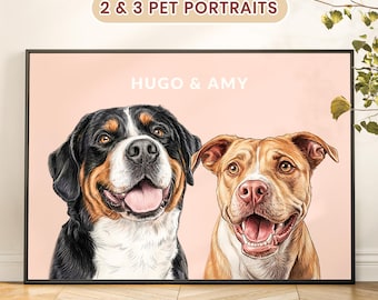 Custom Dog Portrait, Colorful Digital Pet Portrait From Photo, Personalized Dog Artwork, Dog Mom Gift, Unique Pet Lover Gift