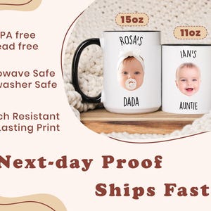 Custom Mug, Mug From Photo, Baby Face Mug, Mug With Kids Photo, Gift for Family, Mother’s Day, Father’s Day, Coffee Gift New Parents image 8