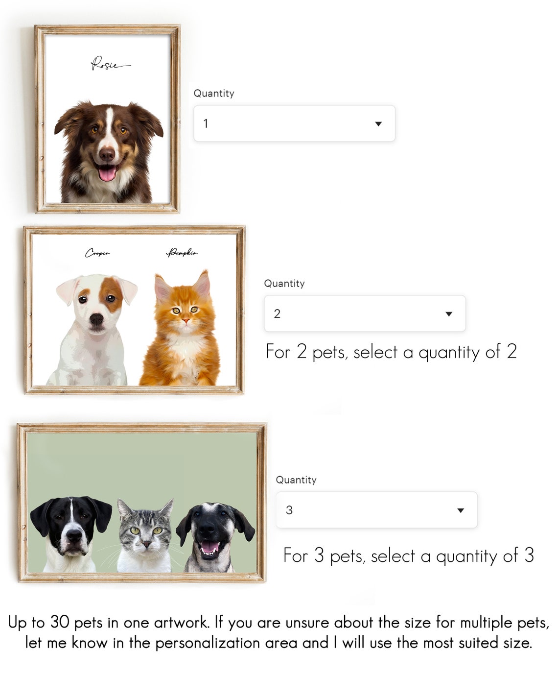 Digital Pet Portrait Custom Pet Portrait Pet Portrait From Etsy