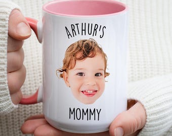 Custom Baby Face Mug, Mommy Mug, Mug With Face, Face Mug, Kid Face On Mug, Birthday Gift, Gifts For Mom, Baby Shower Gift, Photo Mugs