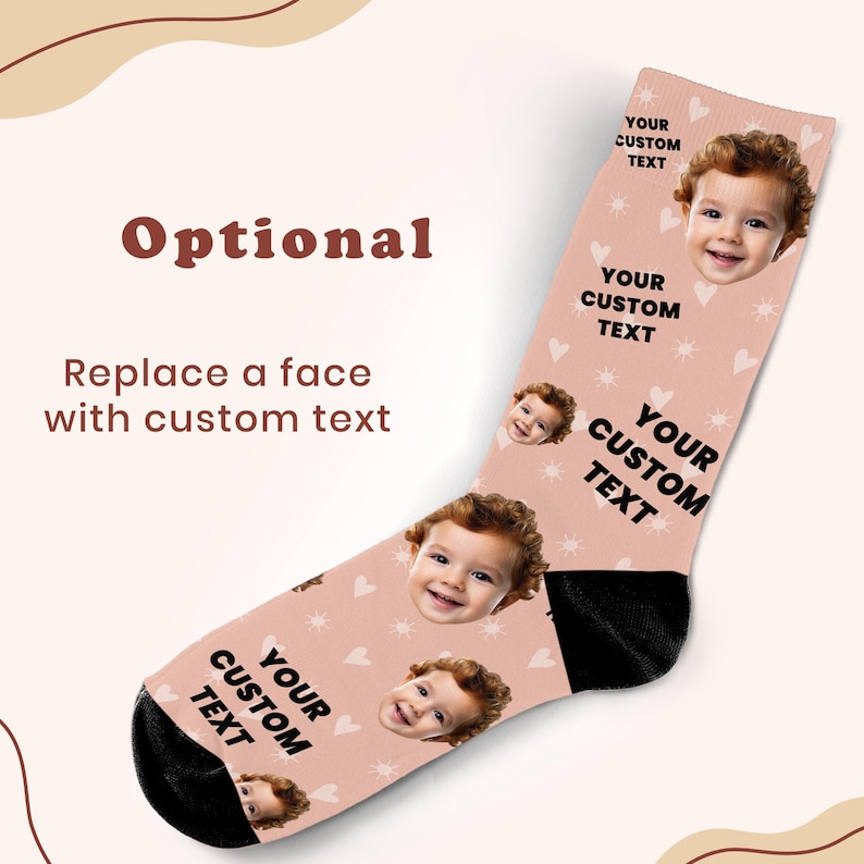 Custom Baby Face Socks, Many Faces Custom Parent Gift, Cute Baby Picture on Socks, Customized Christmas Gift for Parents, Baby Gift image 9