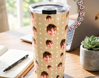 Custom Face Tumbler with Photo, Personalized Photo Tumbler, Custom Picture Cup, Funny Gift for Her, Mom, Wife, Best Friend