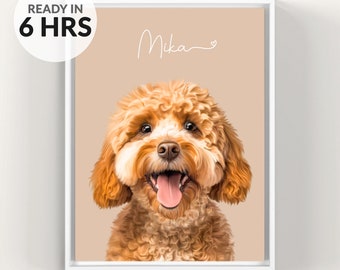 Retrato digital de mascotas, retrato de mascotas personalizado, retrato de mascotas de la foto, retrato de perro, retrato de perro personalizado, retrato de gato, regalo de mamá gato