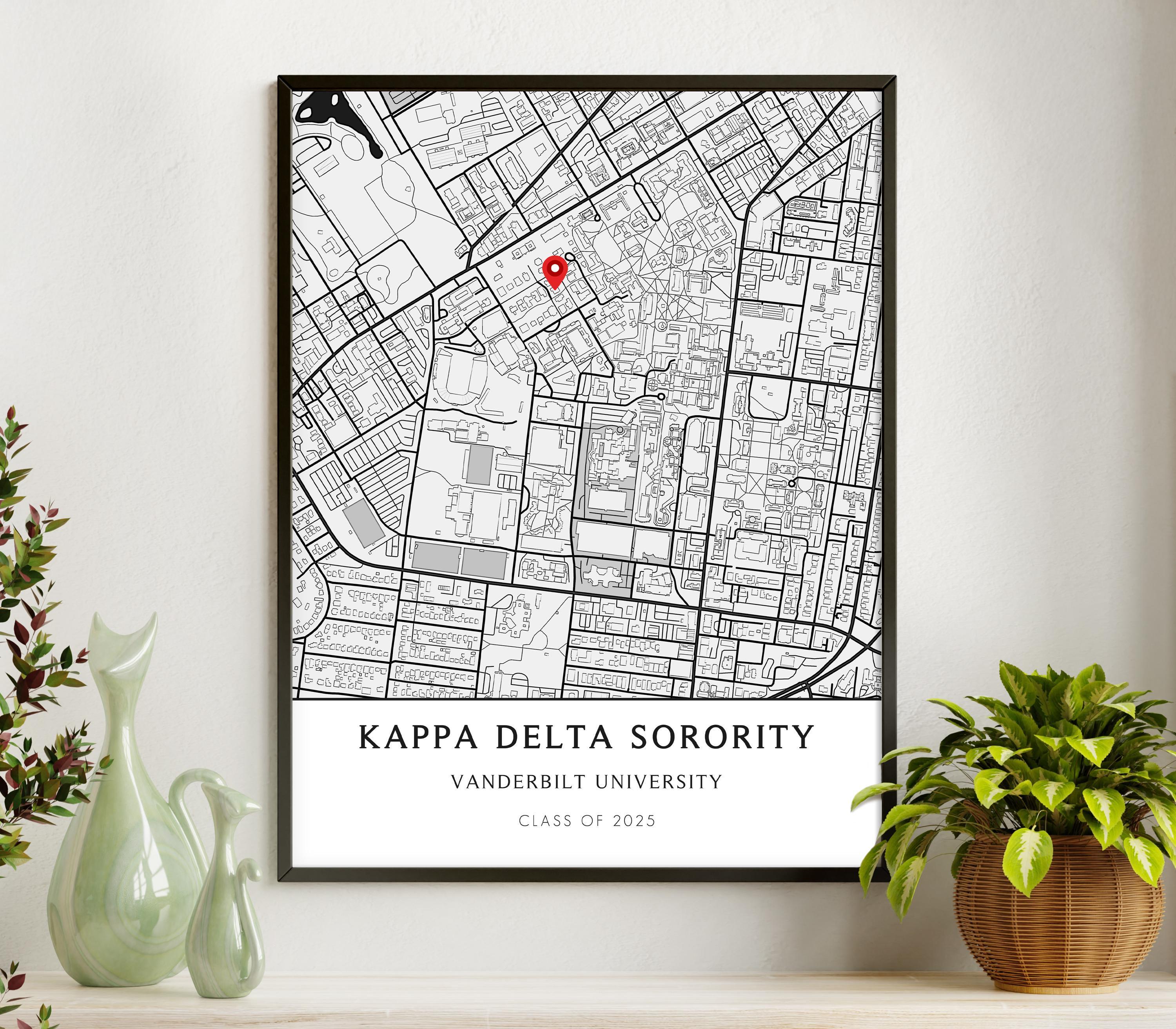 Custom University Campus Map Print (Any College) Graduation Gift