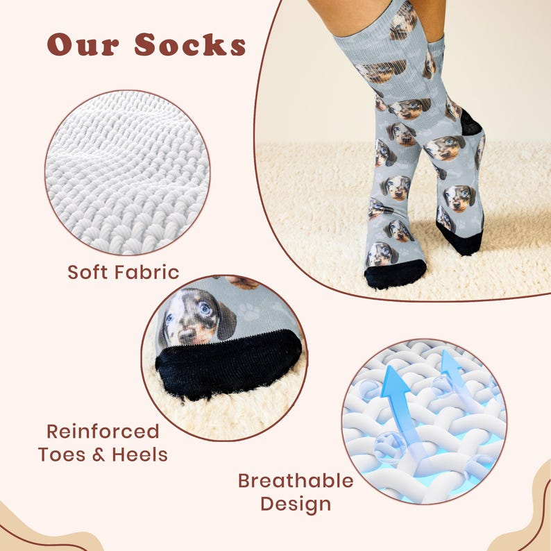 Custom Baby Face Socks, Many Faces Custom Parent Gift, Cute Baby Picture on Socks, Customized Christmas Gift for Parents, Baby Gift image 7