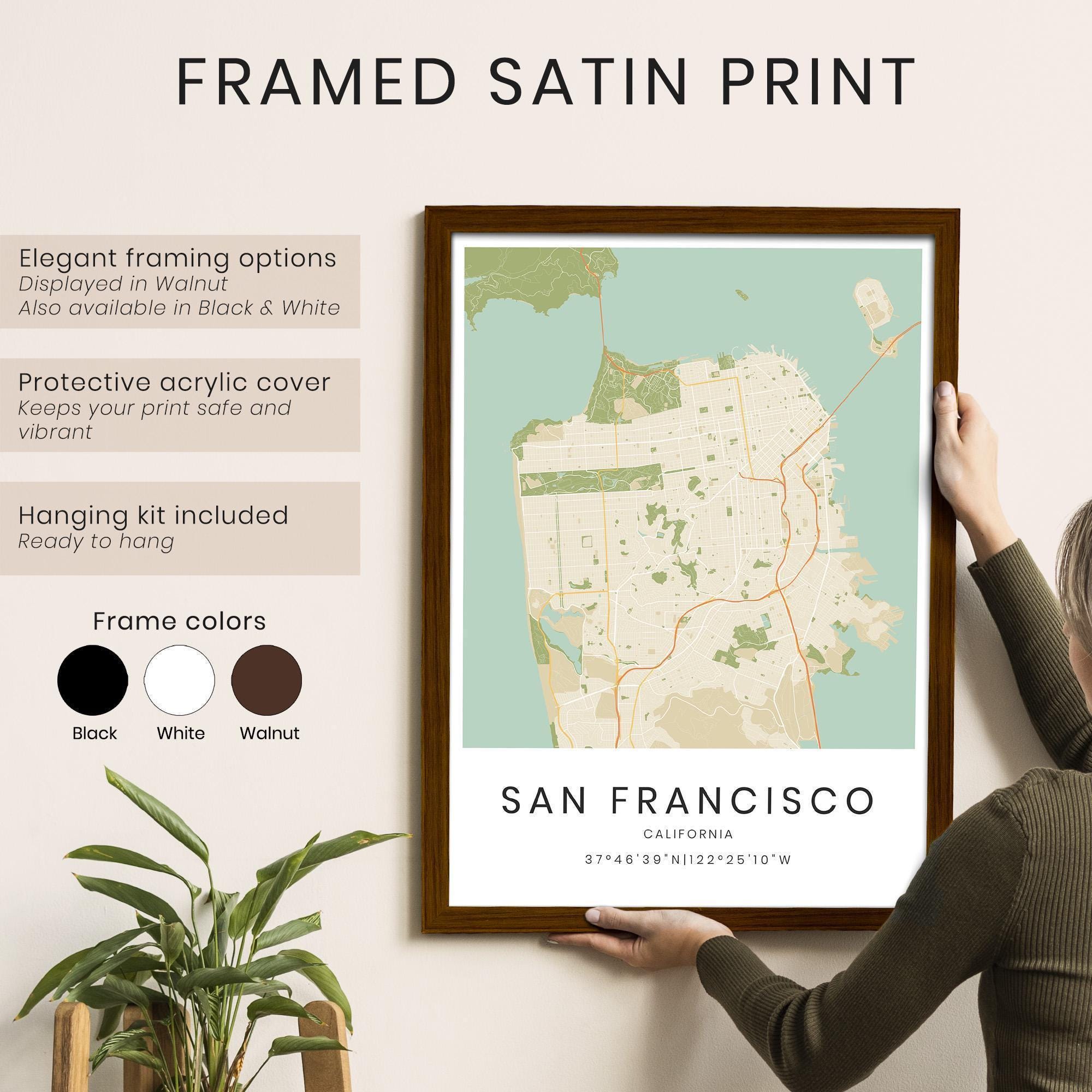 Street Names Map Custom City Map With Detailed Street Names | Personalized Hometown Maps ...