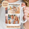 Custom Photo Collage Mug, Your Photo, Your Text, Personalized Photo Mug, Custom Coffee Cup Gift for Family and Friend, Memory Keepsake