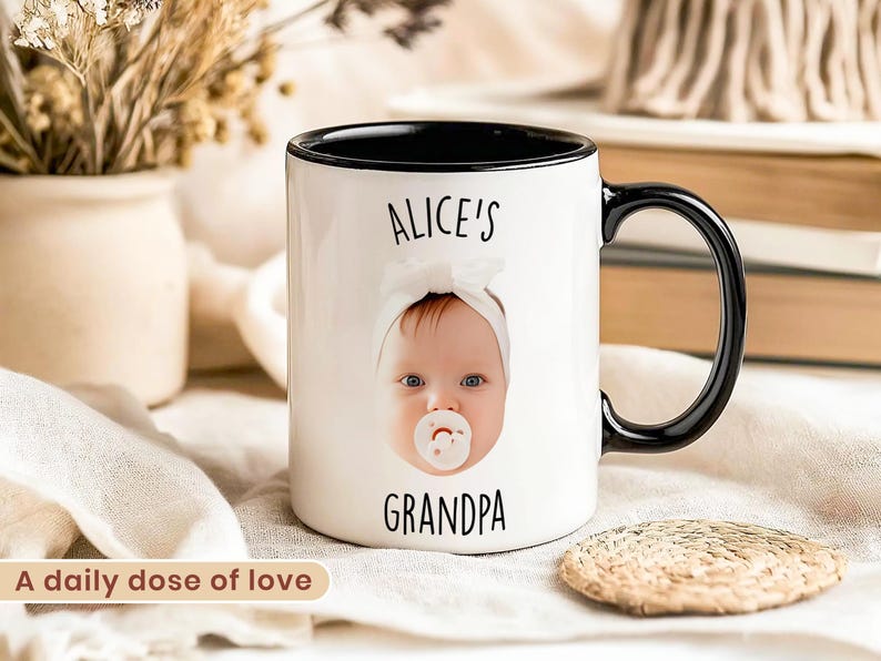 Custom Mug, Mug From Photo, Baby Face Mug, Mug With Kids Photo, Gift for Family, Mother’s Day, Father’s Day, Coffee Gift New Parents image 3
