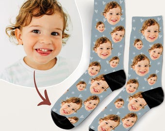Custom Socks from Photo, New Parent Gift, Baby Gift, Father's Day, Personalized Grandpa Socks