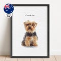 Watercolor Dog Print, Framed Memorial Portraits, Personalized Pet Portrait Print, Portrait From Photo, Dog Photos to Paintings, Custom, P4 product logo