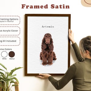 Custom Watercolor Pet Portrait Using Dog Photo, Memorial Pet Portrait, Full Body Pet Art, Pet Remembrance Portrait, Cat Portrait imagem 7