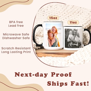 Custom Photo Collage Mug, Your Photo, Your Text, Personalized Photo Mug, Custom Coffee Cup Gift for Family and Friend, Memory Keepsake image 10
