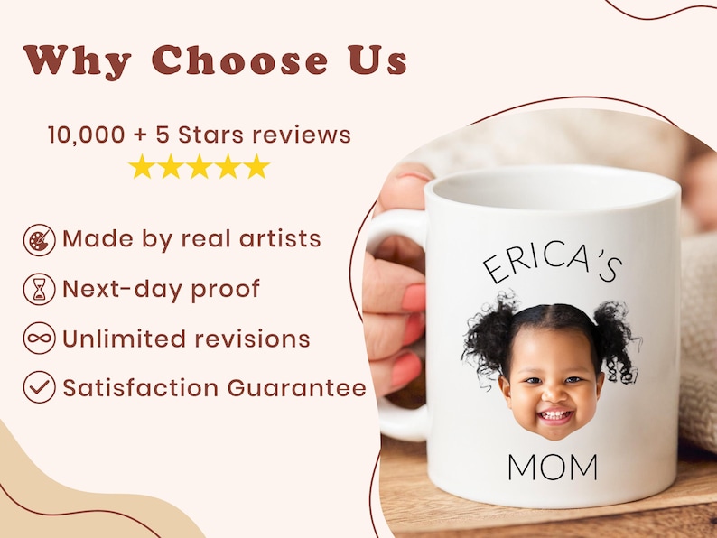 Custom Mug, Mug From Photo, Baby Face Mug, Mug With Kids Photo, Gift for Family, Mother’s Day, Father’s Day, Coffee Gift New Parents image 10